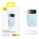 Външна батерия с вграден USB-C и Lightning кабел и USB-C, USB-А портове - Baseus Qpow2 Digital Display Power Bank With USB-C and Lightning cable 22.5W 20000 mAh (син) 10