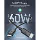 Здрав кабел с бързо зареждане за устройства с USB-C - RavPower RP-CB1021 USB-C to USB-C Cable 60W (100 см) (черен) 1