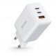 Захранване за ел. мрежа за лаптопи, смартфони и таблети с USB-A и 2xUSB-C изходи с технология за бързо зареждане - Tech-Protect C65W Wall Charger 65W PD (бял) 4