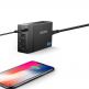 Захранване за ел. мрежа с 3xUSB-A и 1xUSB-C 60W изходи с технология за бързо зареждане - Choetech travel wall Charger 72W PD72-1C3U (черен) 2