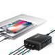 Захранване за ел. мрежа с 3xUSB-A и 1xUSB-C 60W изходи с технология за бързо зареждане - Choetech travel wall Charger 72W PD72-1C3U (черен) 4