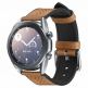 Кожена каишка за Samsung Galaxy Watch, Huawei Watch, Xiaomi, Garmin и други часовници с 20мм захват - Spigen Retro Fit Band 20mm (кафяв) 3