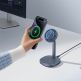 Двойна поставка (пад) за безжично зареждане за iPhone с Magsafe и AirPods - Baseus Orbit 2 Pro 2-in-1 Foldable Qi2 Magnetic Wireless Charging Stand 20W (P10273500813-00) (тъмносив) 7