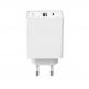 Захранване за ел. мрежа с USB-A и USB-C изходи и технология за бързо зареждане - Freenet Basics Duos Wall Charger 30W PD (бял) 1