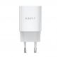 Захранване за ел. мрежа с 2xUSB-C изходи с технология за бързо зареждане - Havit GaN Dual Wall Charger USB-C 45W (бял) 1