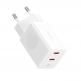  Захранване за ел. мрежа с 2xUSB-C изходи с технология за бързо зареждане - Baseus GaN5 Pro Fast Wall Charger Dual USB-C 40W (P10110804217-Z1) (бял) 4