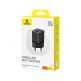 Захранване за ел. мрежа с USB-C изход с технология за бързо зареждане - Baseus GaN 5 Mini USB-C PD Fast Wall Charger 30W (P10110902117-Z1) (черен) 1