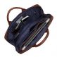 Knomo Foster Leather Laptop Briefcase - луксозна кожена чанта за преносими компютри до 14 инча (кафяв) 2