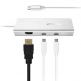 Macally UCDock 4K USB-C Multiport Hub - хъб за свързване от USB-C към HDMI, Ethernet, 2 x USB-C, 2 x USB 3.0 (сребрист) 2