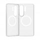  Хибриден удароустойчив кейс с MagSafe за Samsung Galaxy S26 Ultra - Benks Magnetic Crystal Case (бял-прозрачен) 2