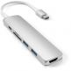 Satechi USB-C Multiport Adapter V2 - мултифункционален хъб за свързване на допълнителна периферия за компютри с USB-C (сребрист) 1