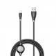 Baseus Digital Display Lightning USB Cable - Lightning кабел с измерване на ток, напрежение и консумация за iPhone, iPad и iPod с Lightning (черен) 5