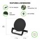 Belkin BOOST UP Wireless Charging Stand 10W - поставка (пад) за безжично захранване за  Apple, Samsung, LG, Sony и други QI съвместими устройства (черен) 5