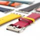 4smarts Leather Duett Wrist Band - кожена каишка за Apple Watch 42мм, 44 мм (жълт-червен) 1