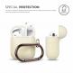 Elago Airpods Silicone Hang Case - силиконов калъф с карабинер за Apple Airpods (златист-фосфоресцираш) 1