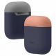Elago Duo Silicone Case - силиконов калъф за Apple Airpods (тъмносин) 1