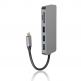 4smarts USB-C Super smart 7in1 4K hub - USB-C хъб за свързване на допълнителна периферия за компютри с USB-C (сребрист) 1