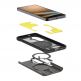 Хибриден кейс с най-висока степен на защита с MagSafe за Samsung Galaxy S26 - Spigen Tough Armor MagSafe Case (тъмносив) 5