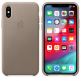 Apple iPhone Leather Case - оригинален кожен кейс (естествена кожа) за iPhone XS (светлокафяв) 1