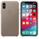 Apple iPhone Leather Case - оригинален кожен кейс (естествена кожа) за iPhone XS (светлокафяв) 2