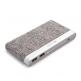 Platinet Power Bank 10000 mAh Polymer Fabric Braided - външна с 2 USB изходa за таблети и смартфони (светлосив) 1