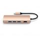 Satechi USB-C Aluminum Multiport 4K Adapter v2 - мултифункционален хъб за свързване на допълнителна периферия за компютри с USB-C (златист) 2