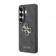 Дизайнерски кожен кейс за Samsung Galaxy S26 Ultra - Guess PU 4G Metal Logo Leather Hard Case (сив) 1