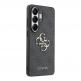 Дизайнерски кожен кейс за Samsung Galaxy S26 Ultra - Guess PU 4G Metal Logo Leather Hard Case (сив) 3