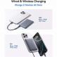 Ултратънка преносима външна батерия с USB-C изход и безжично зареждане с MagSafe - Baseus PicoGo AM41 Ultra Slim Qi2 Magnetic Wireless Charging Power Bank 10000 mAh 27W (сив) 5