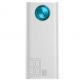 Baseus Amblight Power Bank with Digital Display Quick Charge - външна батерия 30000 mAh с 4xUSB и USB-C изходи за зареждане на смартфони и таблети (бял) 1