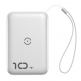 Baseus Mini S Bracket 10W Wireless Charger 10000mAh - външна батерия USB и USB-C изходи и с технология за безжично зареждане (бял) 1