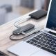 Baseus USB-C Mirror Series Hub CAHUB-EZ0G - мултифункционален хъб за свързване на допълнителна периферия за устройства с USB-C (тъмносив) 4