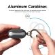 Elago Airpods Waterproof Active Hang Case - водоустойчив силиконов калъф с карабинер за Apple Airpods (тъмносив) 3