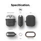 Elago Airpods Waterproof Active Hang Case - водоустойчив силиконов калъф с карабинер за Apple Airpods (тъмносив) 7