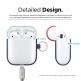 Elago Airpods Duo Hang Silicone Case - силиконов калъф за Apple Airpods 2 with Wireless Charging Case (тъмносин-светлосин) 5
