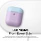 Elago Airpods Duo Silicone Case - силиконов калъф за Apple Airpods 2 with Wireless Charging Case (лилав-син) 2