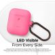 Elago Airpods Silicone Hang Case - силиконов калъф с карабинер за Apple Airpods 2 with Wireless Charging Case (розов-фосфор) 3