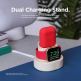 Elago Duo Charging Hub - силиконова поставка за зареждане на iPhone, Apple Watch и Apple AirPods (бяла) 1