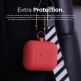 Elago Airpods Silicone Hang Case - силиконов калъф с карабинер за Apple Airpods 2 with Wireless Charging Case (червен) 6