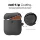 Elago Airpods Silicone Hang Case - силиконов калъф с карабинер за Apple Airpods 2 with Wireless Charging Case (тъмносив) 3