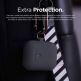 Elago Airpods Silicone Hang Case - силиконов калъф с карабинер за Apple Airpods 2 with Wireless Charging Case (тъмносив) 6