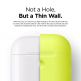 Elago Airpods Silicone Case - силиконов калъф за Apple Airpods 2 with Wireless Charging Case (жълт-фосфор) 3
