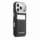 Дизайнерски кожен кейс с отделение за карти за iPhone 17 Pro - Karl Lagerfeld PU Karl and Choupette Print And Card Slot Case (черен) 3