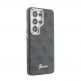 Дизайнерски кожен кейс с MagSafe за Samsung Galaxy S26 Ultra - Guess PU 4G Script Metal Logo Magnetic Case (черен) 3