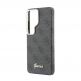 Дизайнерски кожен кейс с MagSafe за Samsung Galaxy S26 Ultra - Guess PU 4G Script Metal Logo Magnetic Case (черен) 4