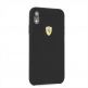 Ferrari Hard Silicone Case - силиконов (TPU) калъф за iPhone XR (черен) 1