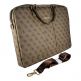 Guess UpTown Laptop Bag - луксозна дизайнерска чанта с дръжки и презрамка за преносими компютри до 15 инча (кафява) 3