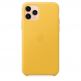Apple iPhone Leather Case - оригинален кожен кейс (естествена кожа) за iPhone 11 Pro Max (жълт) 3