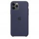 Apple Silicone Case - оригинален силиконов кейс за iPhone 11 Pro Max (тъмносин) 5