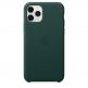 Apple iPhone Leather Case - оригинален кожен кейс (естествена кожа) за iPhone 11 Pro (зелен) 1